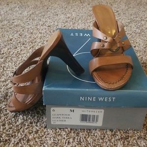 Nine West brown leather sandals